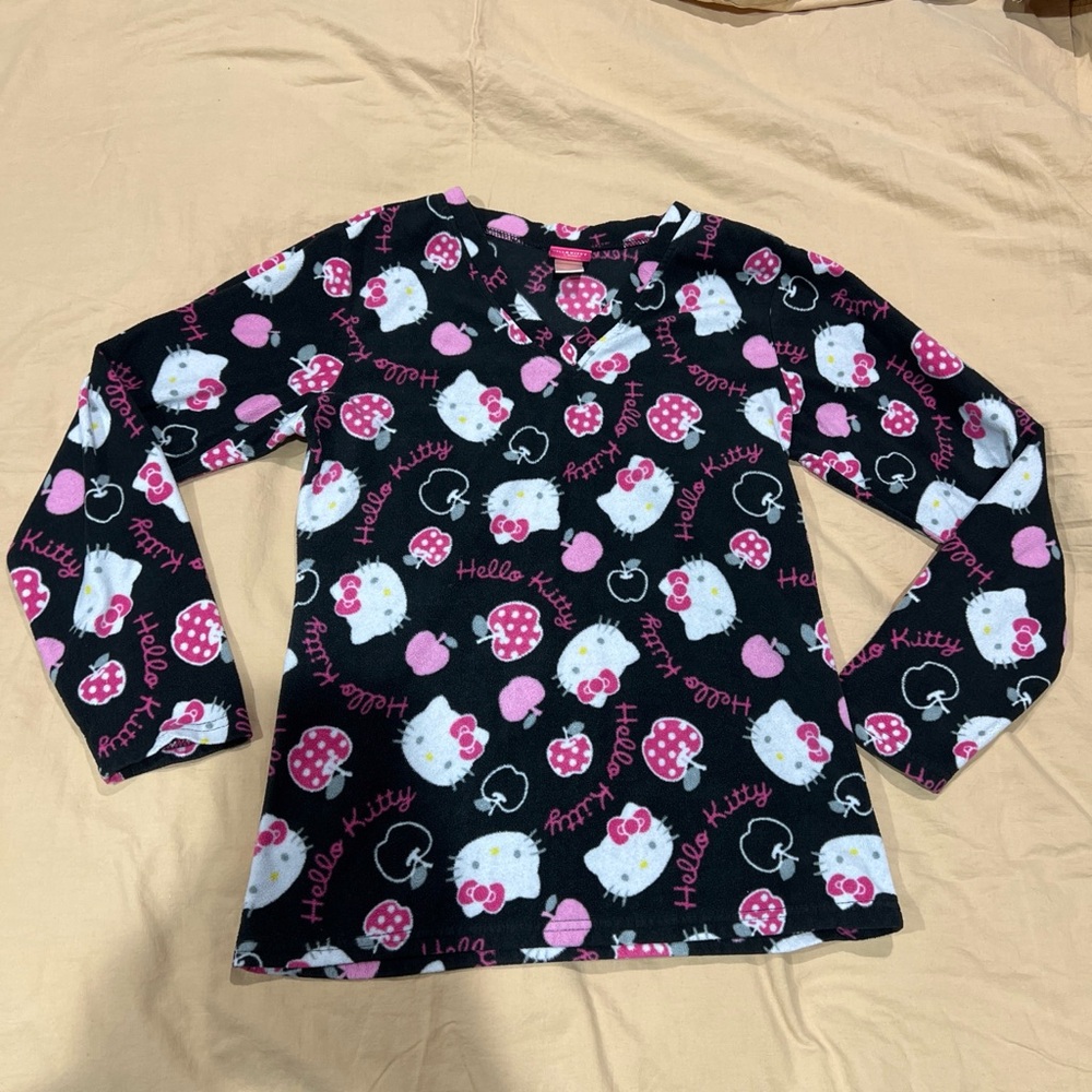 Hello Kitty Black and Pink Fleece Top
